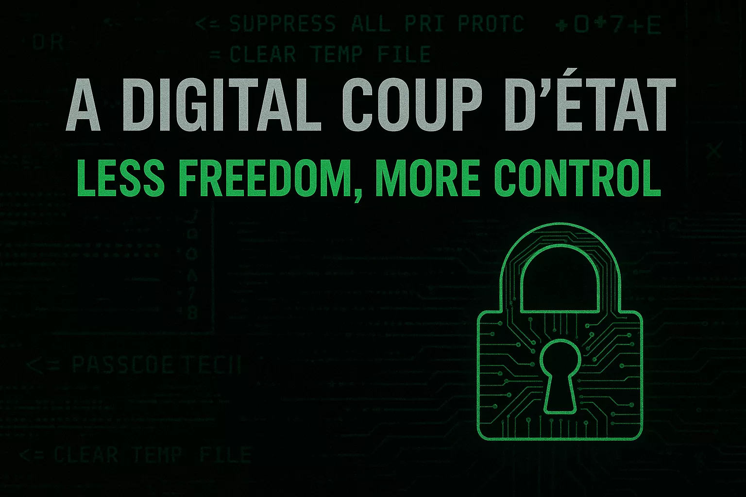 Europe, you’re killing digital freedom – and you’re doing it piece by piece.